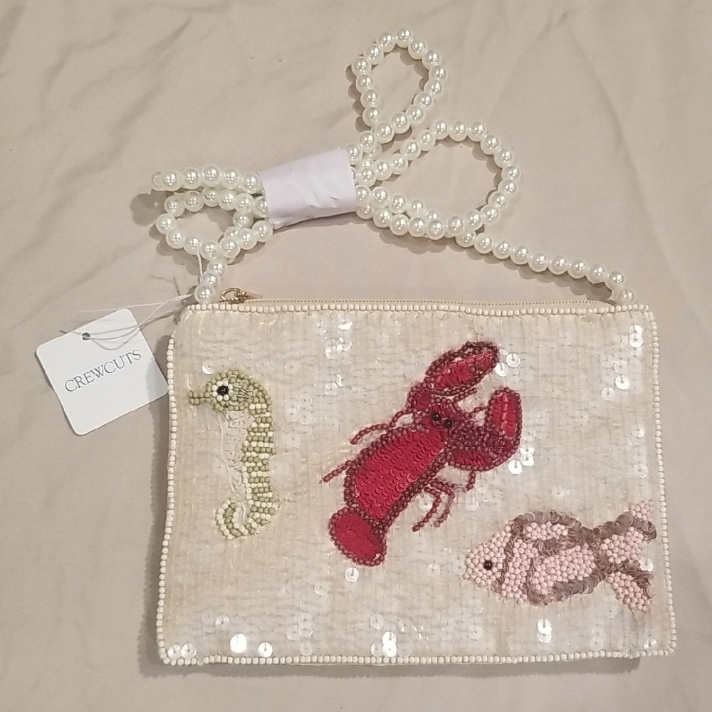 Crewcuts White Beaded Sea Life Clutch